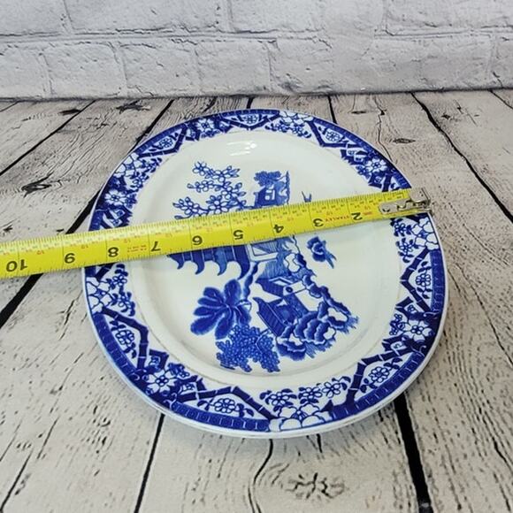Antique China Platter Willow Pattern by Royal Worcester - Picture 5 of 5